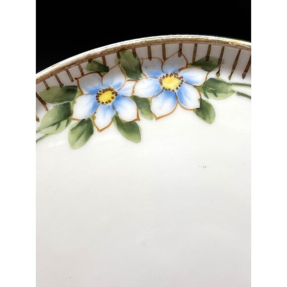 Nippon Japan Vanity Grooming Trinket Lidded Jars Set of 3 w/ Under Plate Antique - Picture 4 of 12